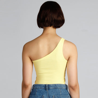 OH MARIA ONE SHOULDER TOP YELLOW