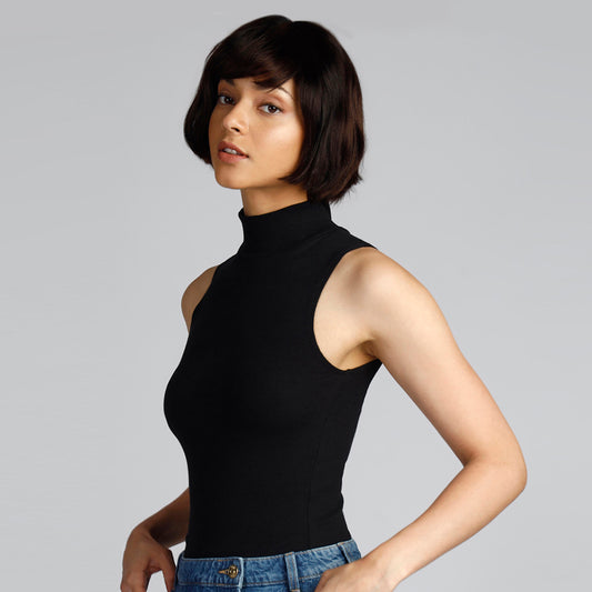 HIGH NECK TOP BLACK