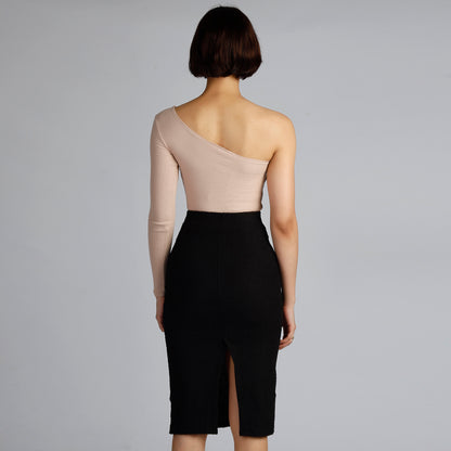 Denver one shoulder top/Beige