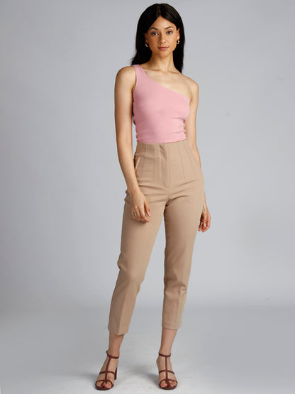 OH MARIA ONE SHOULDER TOP PINK