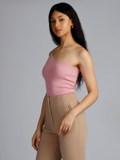 OH MARIA ONE SHOULDER TOP PINK