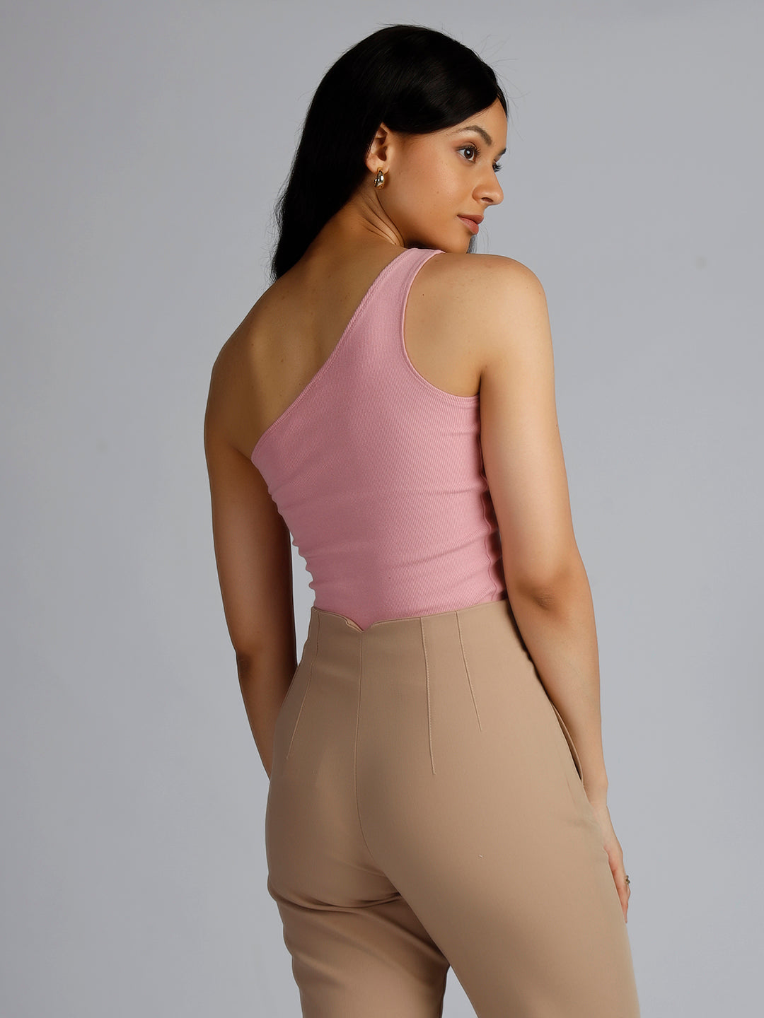 OH MARIA ONE SHOULDER TOP PINK