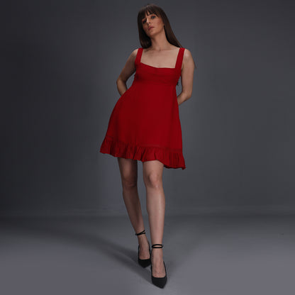 Red Flair Dress